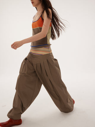 597c Pleated Wide-Leg Trousers