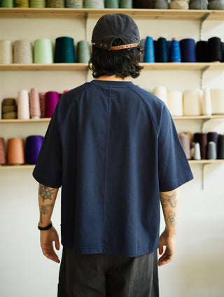 MIZUTOKI Sorona Boxy Tee-Chasm Blue