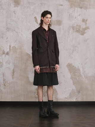 ILNya Knit-Panel Contrast Tailored Blazer