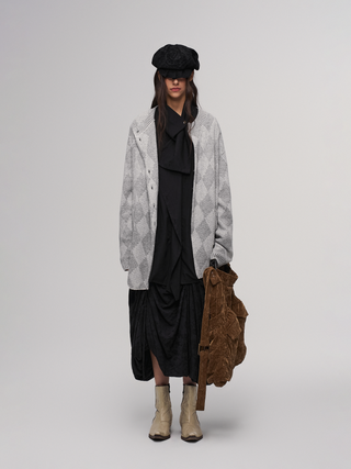 ILNya Diamond Wool Cardigan-Gray