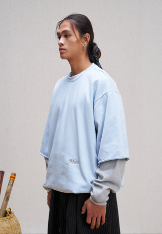 Unlimited Mote Waffle Jumper-Blue