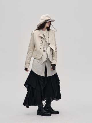 Tailored Napoleon Jacket-Ivory