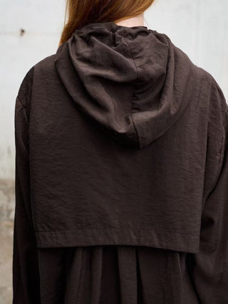 ILNya Mohair Blend Hooded Overshirt