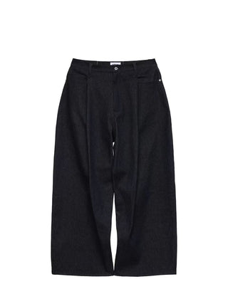 6CRAYON 11.3oz Wide-Leg Baggy Denim Pants-Indigo Blue