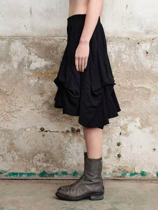 ILNya Black Petal Shorts