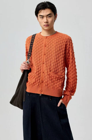Simple Project Pineapple Stitch Sweater-Orange