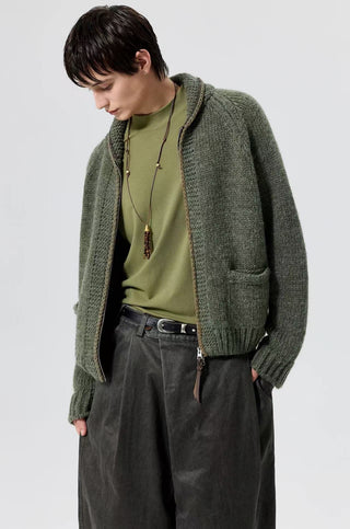 Simple Project Cowichan Sweater-Oak Green