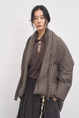 BALIANG Reversible Batwing Down Coat-Truffle Brown