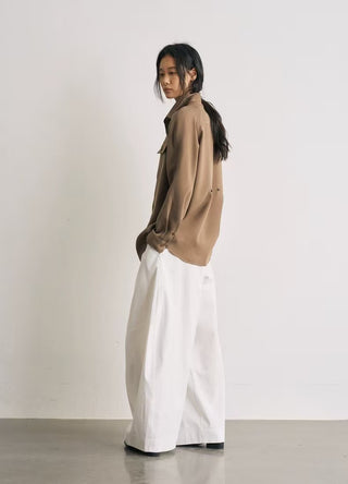 BALIANG Twill Balloon Pants-White