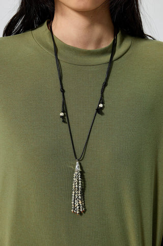 Simple Project Beaded Tassel Necklace