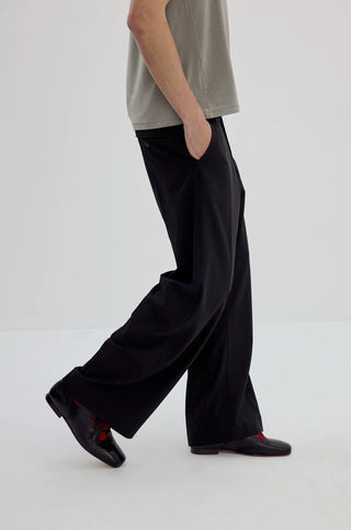 Simple Project Sickle Trousers-Black