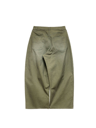 6CRAYON Retro Herringane Washed Trousers
