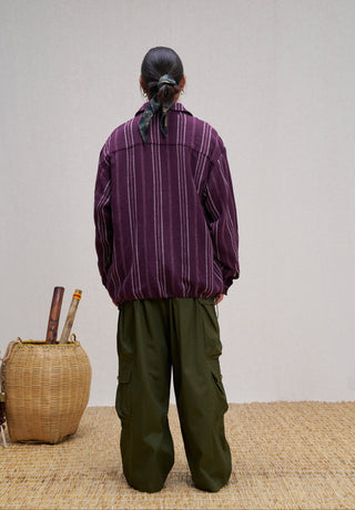 Unlimited Mote Linen Jacket-Purple