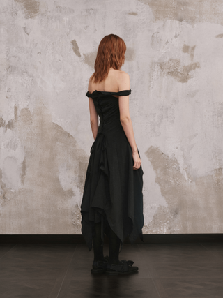 ILNya Ribbon Bud Bustier Maxi Dress