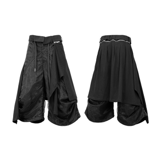Relabel Chiffon Blossom Jorts-Black