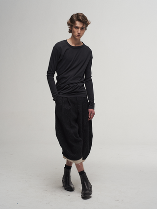 ILNya Twist-Neck Ruched Asymmetrical Top