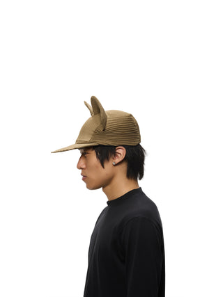 6CRAYON Pleated Flat Brim Mickey Cap-Army Green