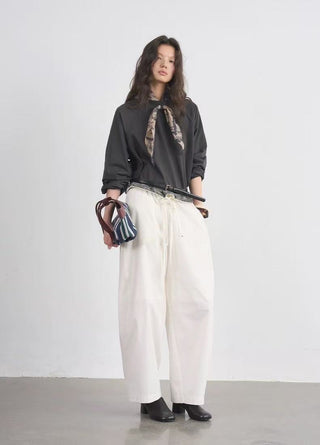 BALIANG Paisley Balloon Pants-Cloud White