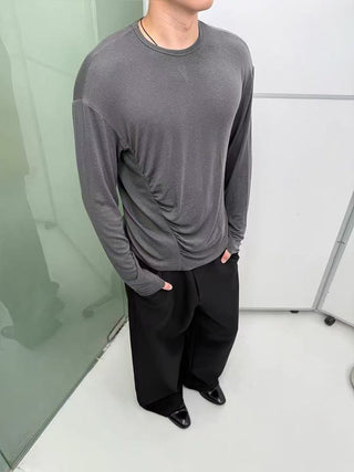 NFAI Ripple Long Sleeve Tee-Grey