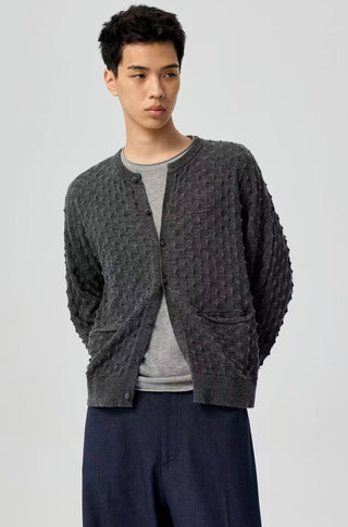 Simple Project Pineapple Stitch Sweater-Grey