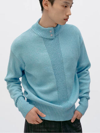 Simple Project Mock Neck Sweater