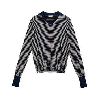 Simple Project Striped Polo-Navy