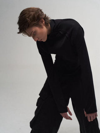 ILNya Ruffled High-Neck Sweater