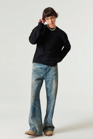 Simple Project Nevada Washed Jeans-Blue