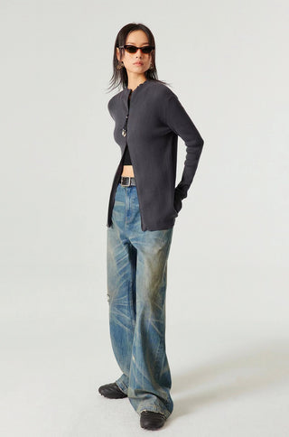 Simple Project Nevada Washed Jeans-Blue
