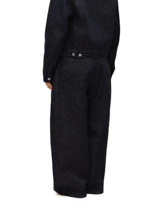 6CRAYON 11.3oz Wide-Leg Baggy Denim Pants-Indigo Blue