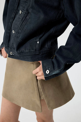 Simple Project Coated Denim Jacket