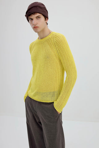 Simple Project Washi Knit Jumper-Yolk Yellow