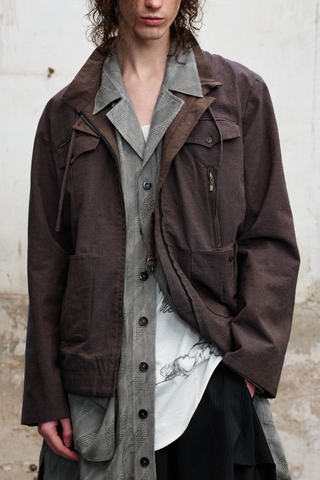 Convertible Backpack Jacket-Brown