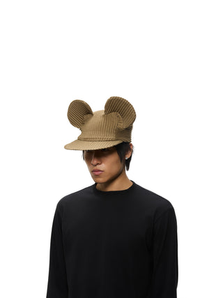 6CRAYON Pleated Flat Brim Mickey Cap-Army Green