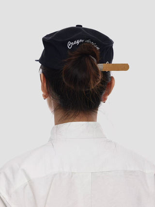 6CRAYON Flat Brimmed Baseball Cap-Navy