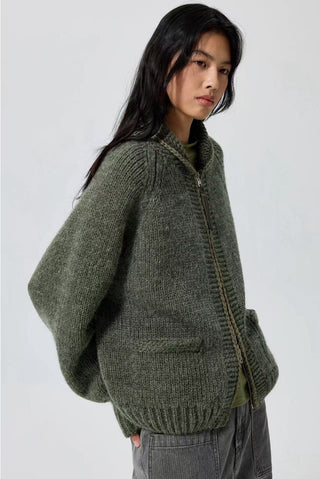 Simple Project Cowichan Sweater-Oak Green