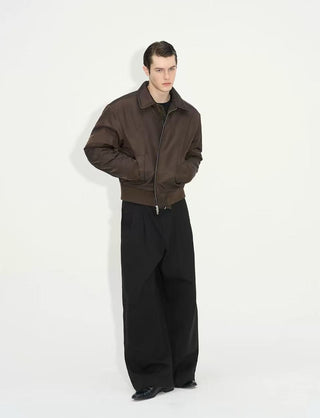 NFAI Nylon Puffer Jacket-Brown