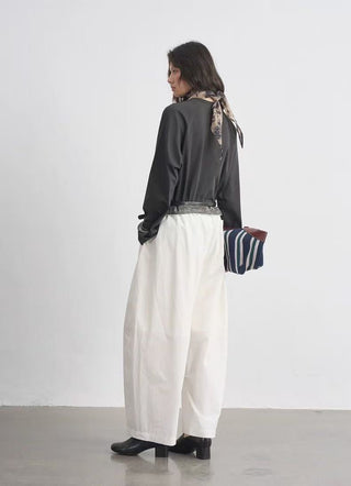 BALIANG Paisley Balloon Pants-Cloud White