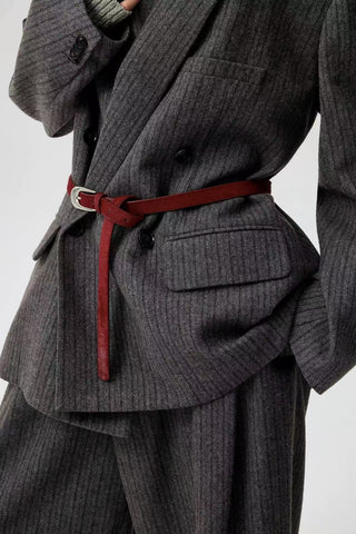 Simple Project Striped Woolen Blazer