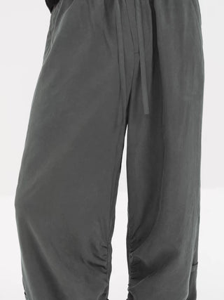 NFAI Draped Trousers-Moss Gray