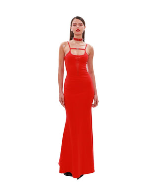 NOLA Maxi Long Dress-Red