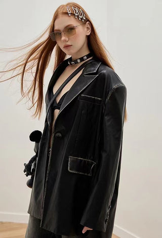 ETERNITY ITA Leather Jacket-Black