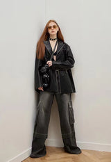 ETERNITY ITA Leather Jacket-Black