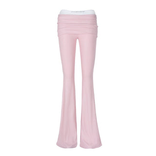 NOLA Lace Foldover Pants-Pink