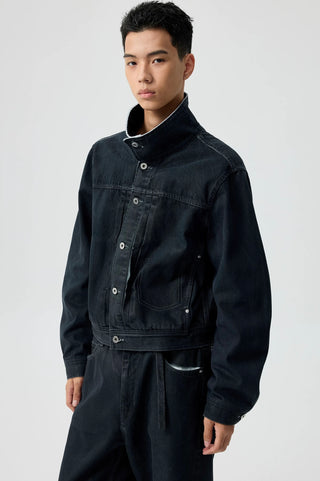 Simple Project Coated Denim Jacket