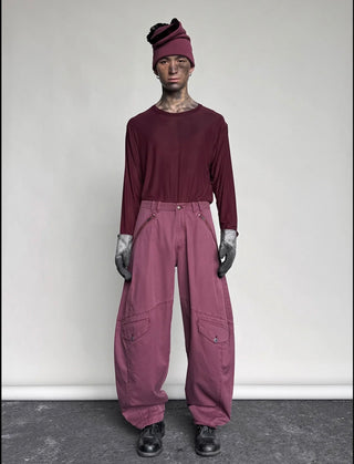 KILLWHY Conical Storage Pants-Brick Red