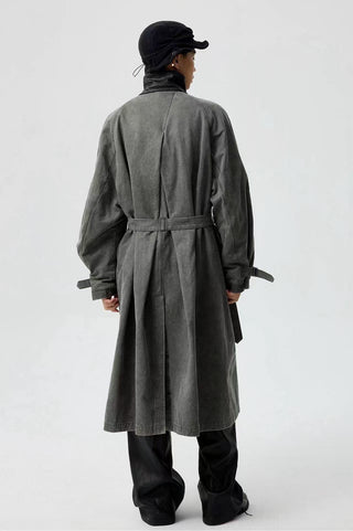 Simple Project Coated Coat-Gray