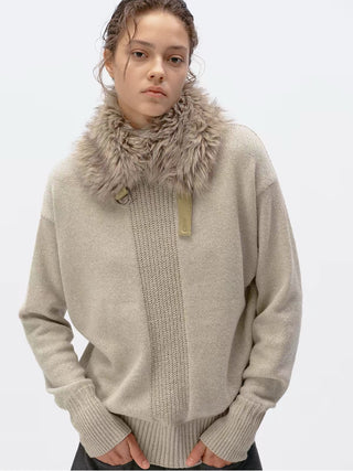 Simple Project Mock Neck Sweater