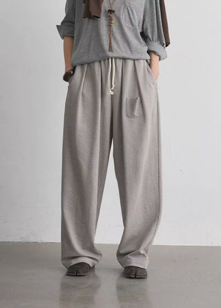 BALIANG Rattan Curved Pants-Smoke Grey