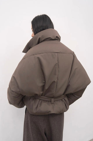 BALIANG Reversible Batwing Down Coat-Truffle Brown